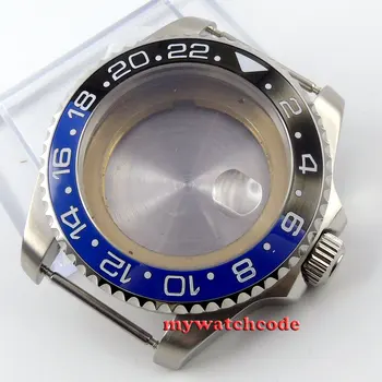 43mm sapphire glass blue caremic bezel Watch Case fit ETA 2824 2836 MOVEMENT C50 43mm sapphire glass blue caremic bezel Watch Case fit ETA 2824 2836 MOVEMENT C50