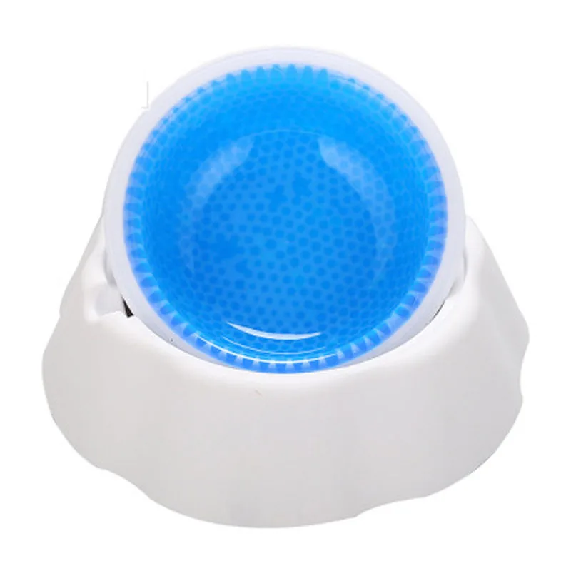 

Pet Quick Cooling Bowls Plastic And Gel Ice Feeding Safe Speed Cold Food Water Drinking Feeding Frosty Bowl For Cat Dog Supplies