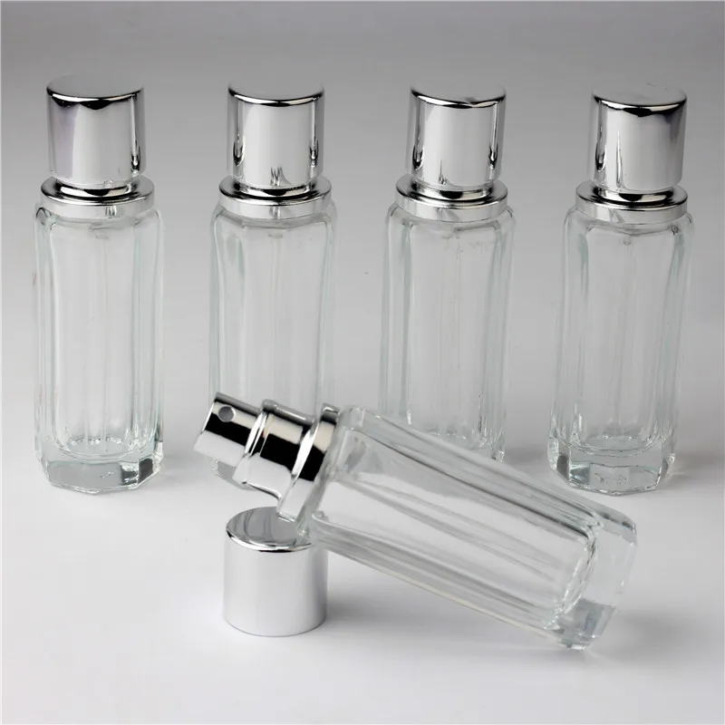 

1PCS 30 ML Rechargeable Portable Travel Bottle Empty Glass Perfume Bottle Atomizer Bottle For Bottle Pump Diamond Perfume Cover