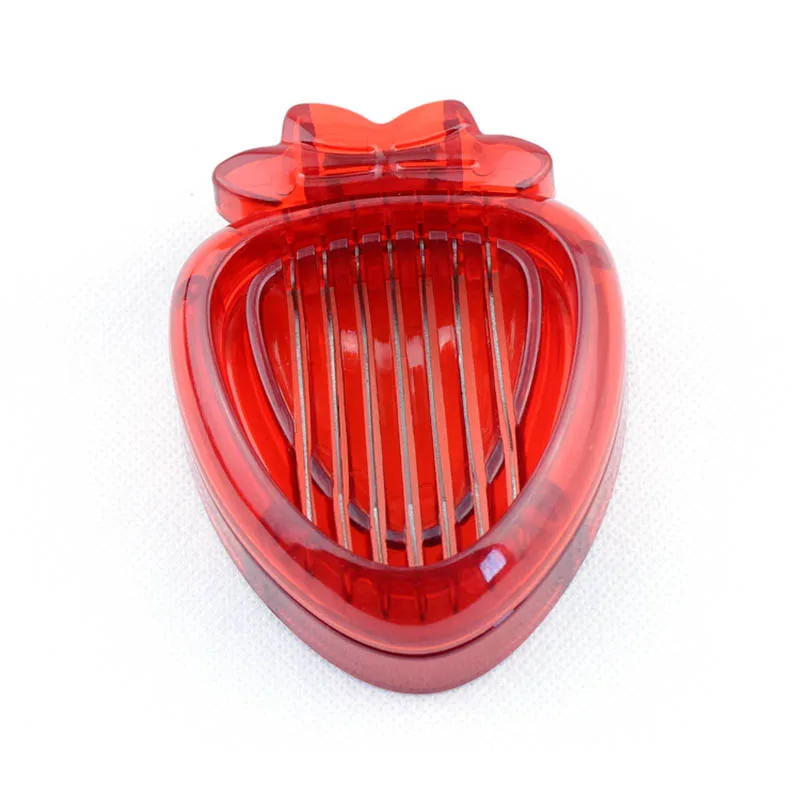 Strawberry Slicer Fruit Cutter Carving Tool Salad Cutter Stainless Steel strawberry cutter Fruit slicer Portable Kitchen Gadgets