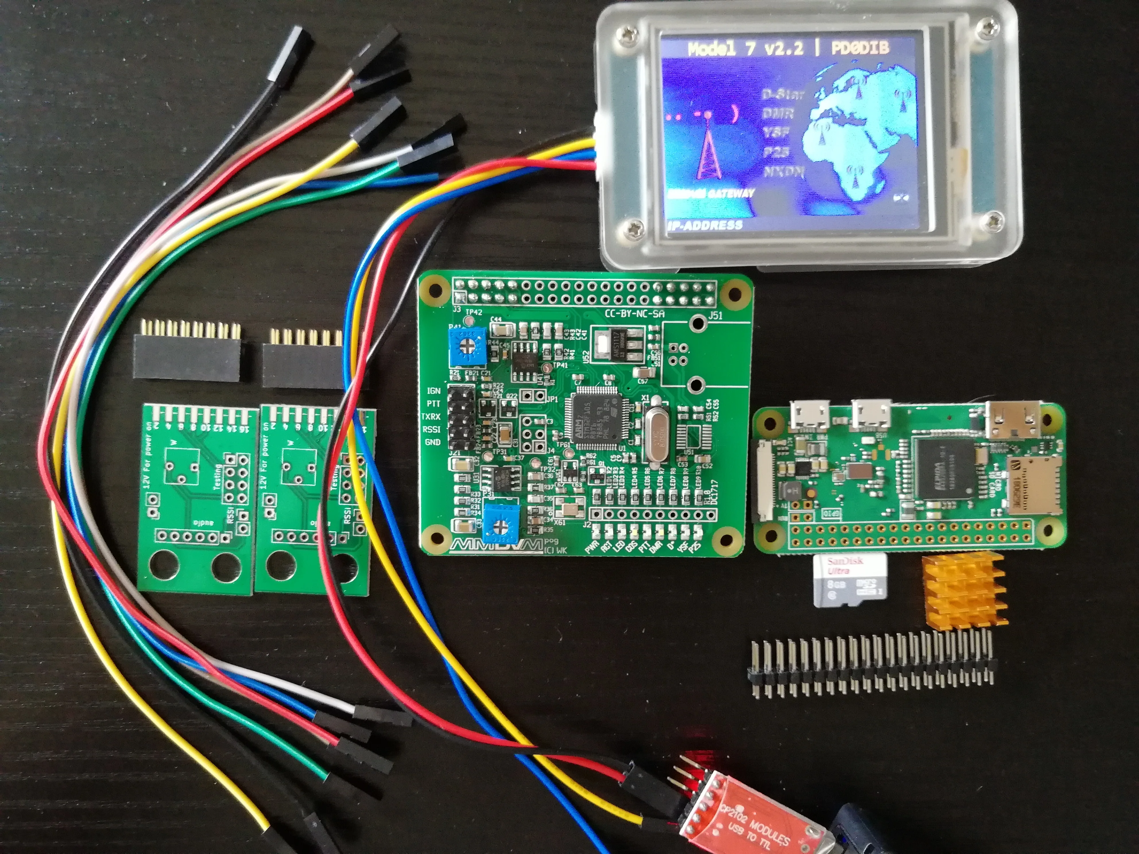 

MMDVM Repeater hotSPOT (DMR C4FM Dstar P25,USB)+RPI ZW+LCD NEXTION + Adapter