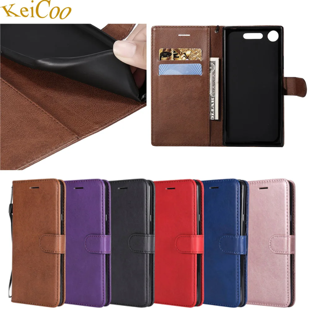 Luxury PU Leather Covers On For Sony Xperia XZ1Compact Case Magnet ...