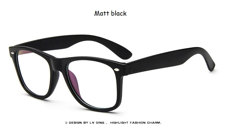 Модная прозрачная оправа для очков, мужские Оптические очки, оправа для очков, женские прозрачные ретро очки для близорукости - Цвет оправы: matt black