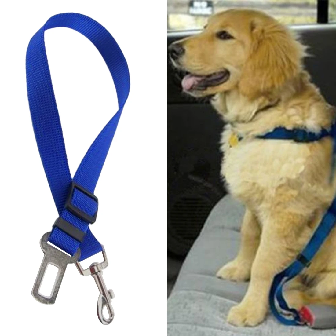 2.5*70cm Pet Collars Leads Vehicle Car Pet Dog Leashes Seat Belt Car Seatbelt Harness Lead Clip
