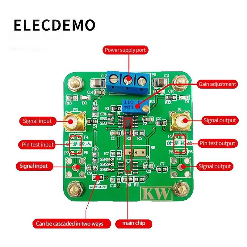 OP07 Module Low Offset Voltage Amplifier Signal Processing within 1MHz Operational Amplifier Function demo Board 3