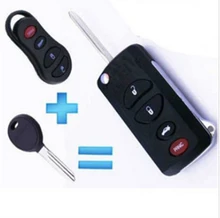 New Modified Flip Folding Remote Key Shell Case For Chrysler Jeep Grand Cherokee Wrangler Dodge 4 Button Fob Key Cover