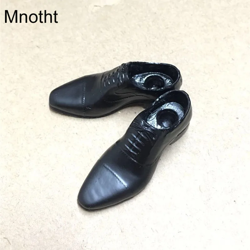 Mnotht 1/6 мужской Solider черные кожаные туфли модель для 12in цифры с ноги модель l30
