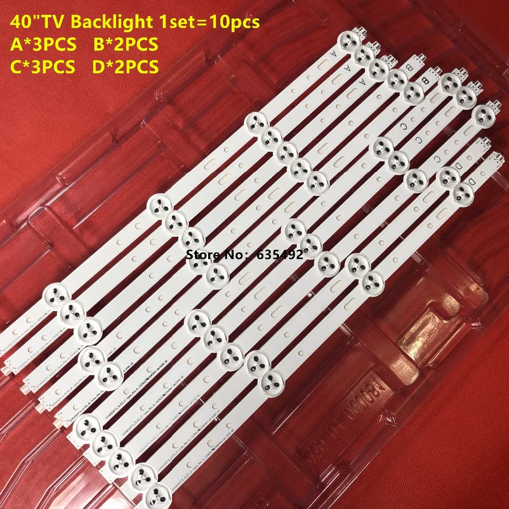 

10 Pieces/set 40D1333B 40L1333B 40PFL3208T LTA400HM23 LED backlight bar SVS400A79 4LED A B D 5LED C type SVS400A73