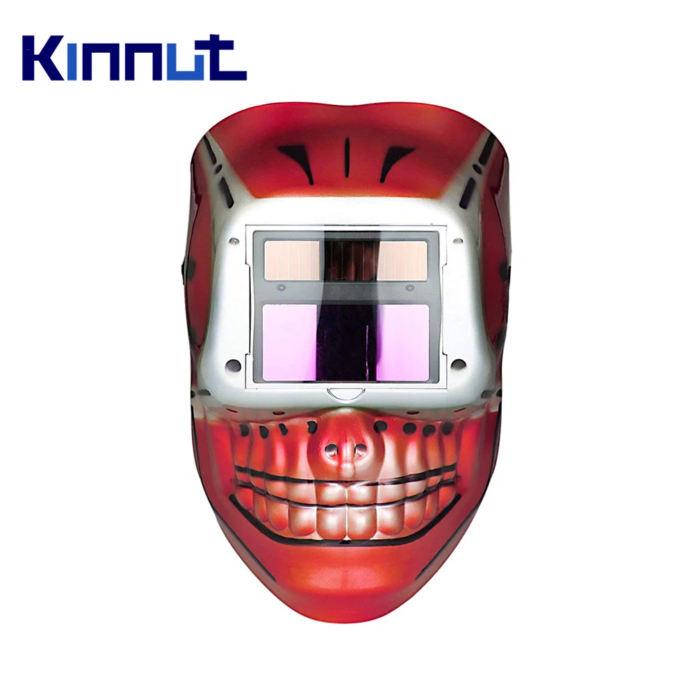 Kinnut Welding Helmet RED Solar Lithium Automatic Welding Helmet Welding Mask Skull Skeleton Design Face Protector for Arc.
Kinnut Welding Helmet RED Solar Lithium Automatic Welding Helmet Welding Mask Skull Skeleton Design Face Protector for Arc.
