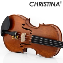 Кристина EU3000D скрипка 4/4 Сделано в Европе Клен пламенная скрипка высокого качества ручной работы антикварная скрипка s с Скрипка чехол лук