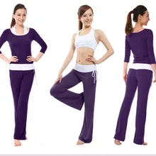 2016 New 3 Pieces Women Fitness Yoga Set T-Shirt & Bra & Cropped Trousers Sport Set Gym Clothes Sport wear Training Suit
