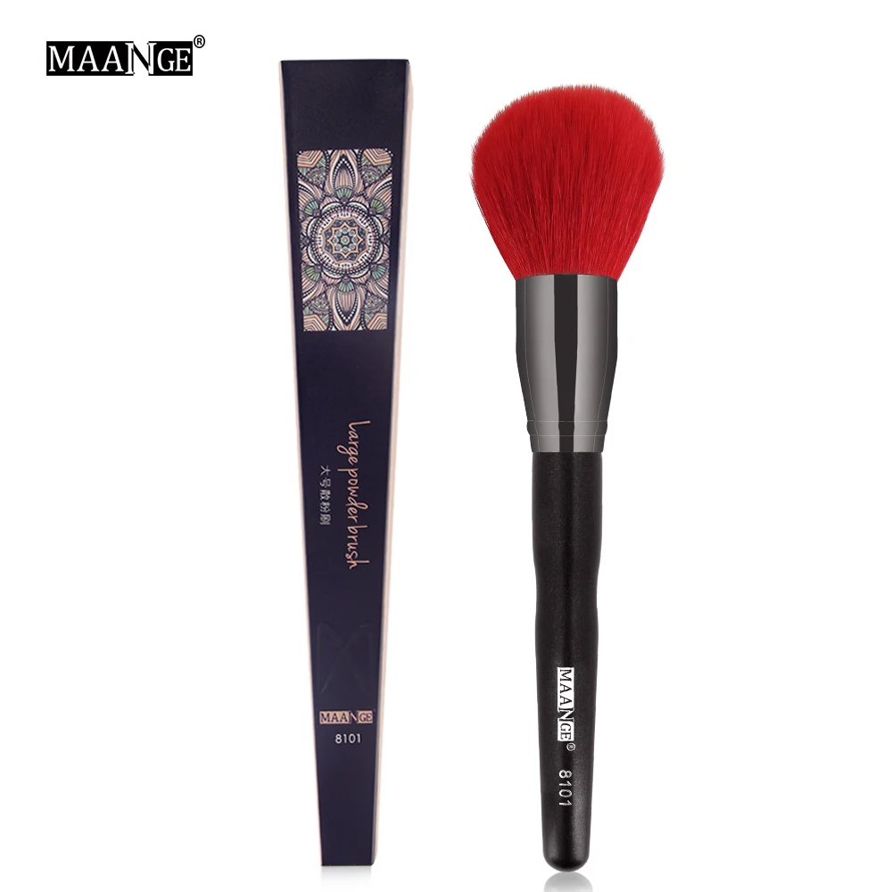 

MAANGE 1Pcs High Quality Large Loose Powder Makeup Brush Professional Blush Sculpting Cosmetic Beauty Red Make Up Brush Tool New