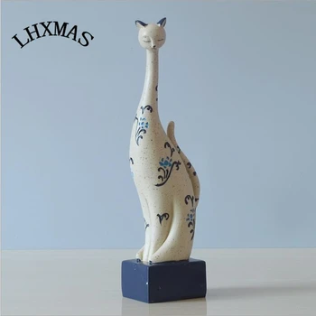 

1pc Creative Resin Animal Crafts Furnishing Articles Home Decoration Painting Crafts Cat Dog Chicken Model Figurines E419