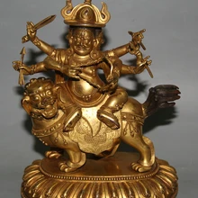 USPS в США S2355 " Тибет Тибетский Буддизм 24 К Золото Свинка Протектор Божество поездка лев Статуя Будды