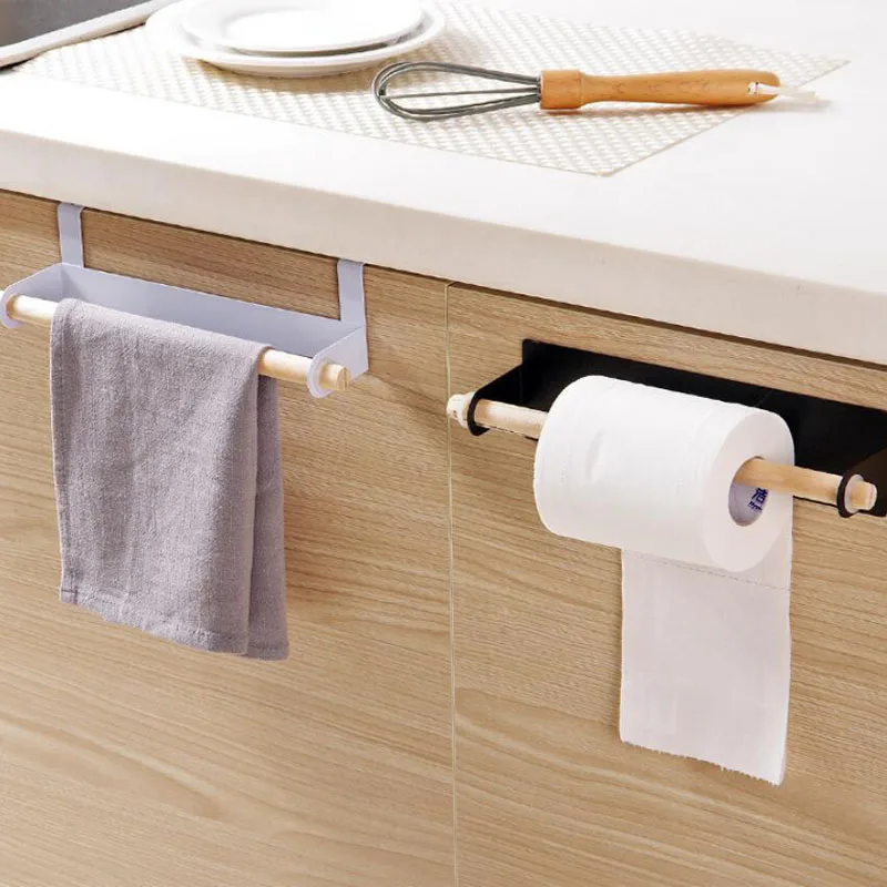 

Rack Tissue Hanger Cabinet Hanging Shelf Kitchen Self-adhesive Roll Paper Holder Towel StorageBathroom Toilet Paper Holder