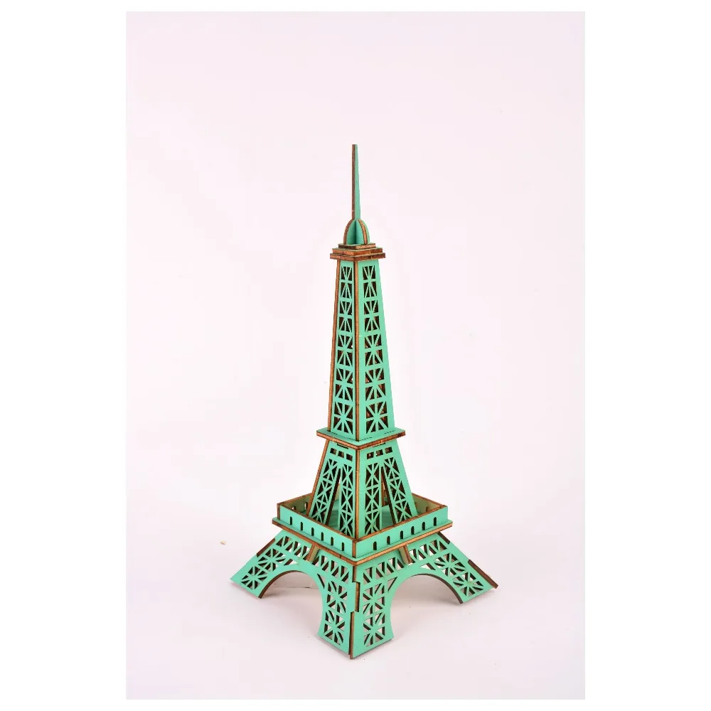 

DIY Crafts Eiffel Tower Crafts Model Kids Toys 3D Wooden Puzzle Education Learning Jigsaw Puzzle Creativity For Children