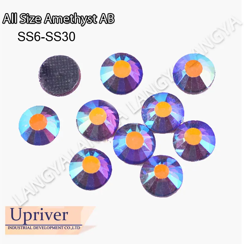 SS6 SS10 SS16 SS20 SS30 Flatback Glass Crystal Hot Fix Rhinestones Iron On Rhinestones Clothes Shiny Decorative Accessories 2.0mm SS6 1440pcs, AB