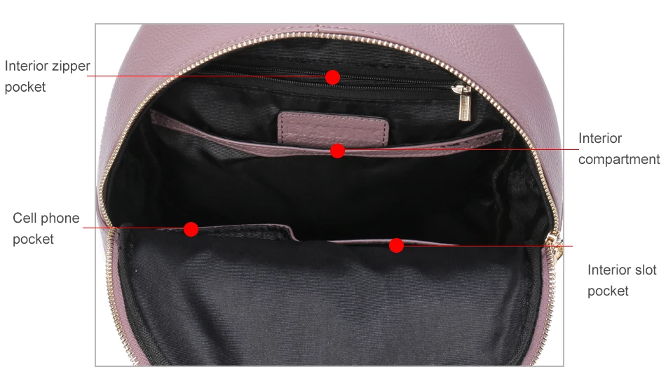 women backpack genuine leather