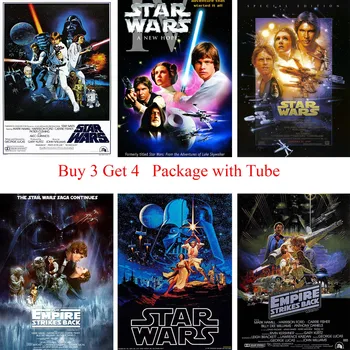 

Star Wars Posters Clear Image White Coated Paper Prints Livingroom Bedroom Decoration