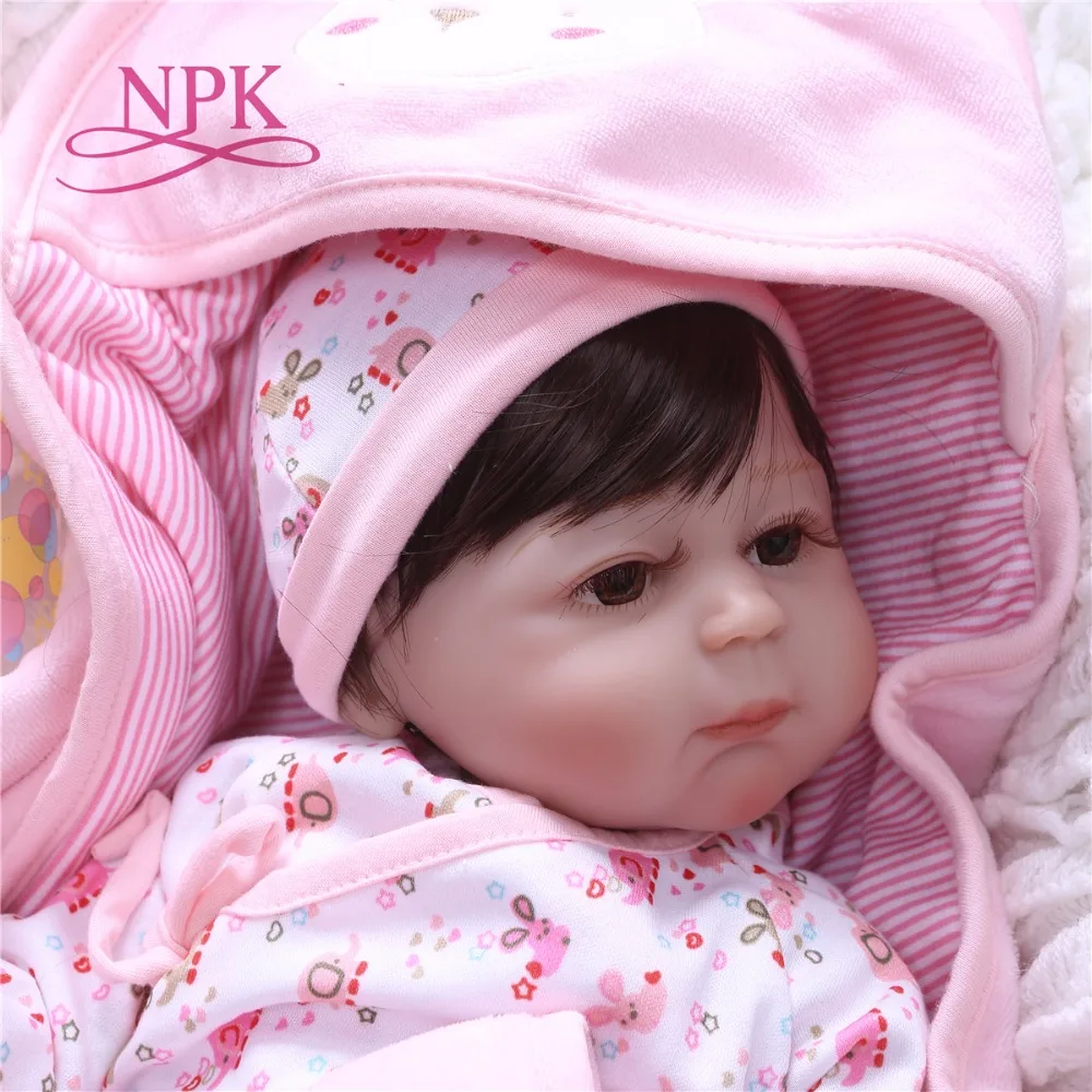 Полный Силиконовый reborn baby dolls 20 &quot50 см новорожденный девочка живой ребенок