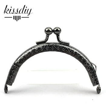

KISSDIY 20pcs/lot 8.5cm Gun black Metal Purse Frame kiss clasp Handle for DIY Bag Craft bag make hardware bag accessory