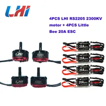RC motors drone RS2205 2300KV CW/CCW Brushless Motor +RC plane 4 Pcs FPV Little Bee 20a Mini Esc 2-4s for Racing Quadcopter