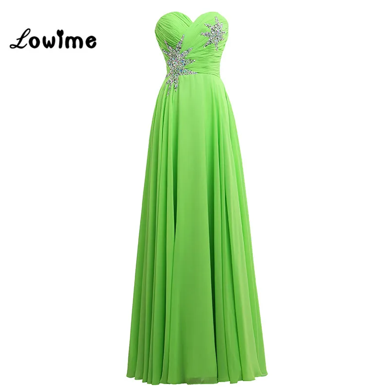 Chiffon Zomer Prom Jurken Heldere Groen Corset Terug Crystal Maxi Lange Avondjurk vestidos de festa robe de soiree Chiffon Zomer Prom Jurken Heldere Groen Corset Terug Crystal Maxi Lange Avondjurk vestidos de festa robe de soiree