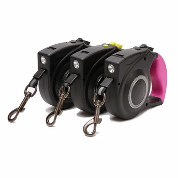 

4M Retractable Dog Leash with Led Light for Small Medium Dogs Leads Pet Collar Adjustable Puppy Walking Extending Traction Rope