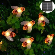 HANMIAO 4 шт./лот светодиодный светильник на солнечной батарее, уличная гирлянда, Рождественский светильник s IP65, водонепроницаемые светильники для сада-фея 35