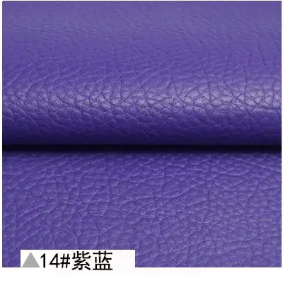 1 метр мягкая искусственная кожа Pu Ткань Винил для мебели бумажник текстурированная обивка имитация синтетического материала полипиель - Цвет: 14 Purple blue