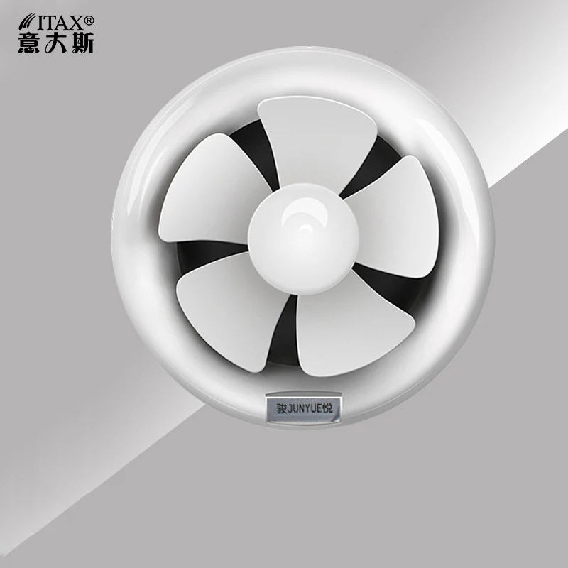 

Round bath 8 inch kitchen lampblack glass wall pipe type ventilation fan bathroom exhaust 6 ITAS9918A