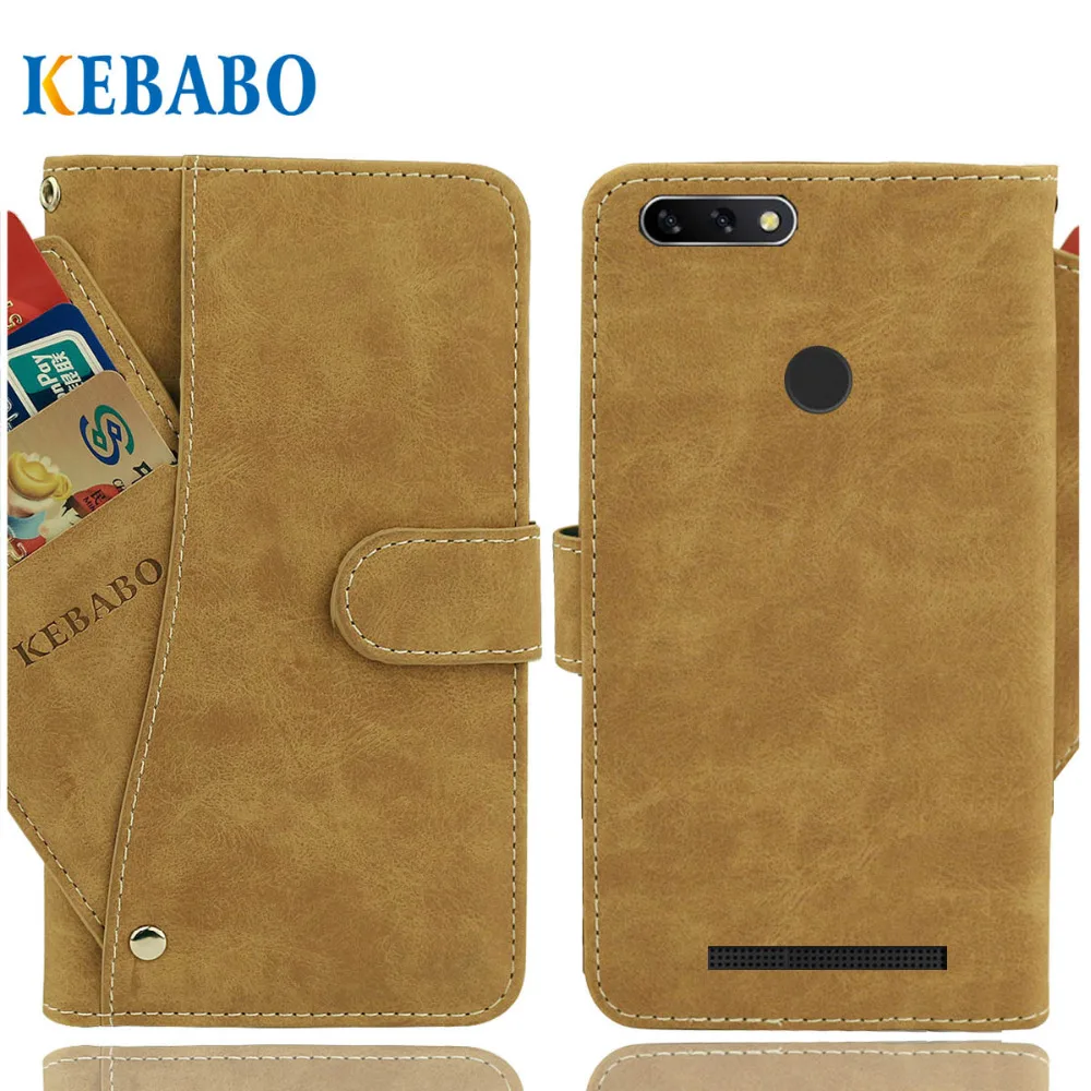 

Vintage Leather Wallet Leagoo Power 2 Pro Case 5.2" Flip Luxury 3 Front Card Slots Cover Magnet Stand Phone Protective Bags