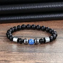 LIVVY – bracelet en perles naturelles 2018, bijoux corde serrée avec bracelet en Pierre pour hommes et femmes, ornements AS360
