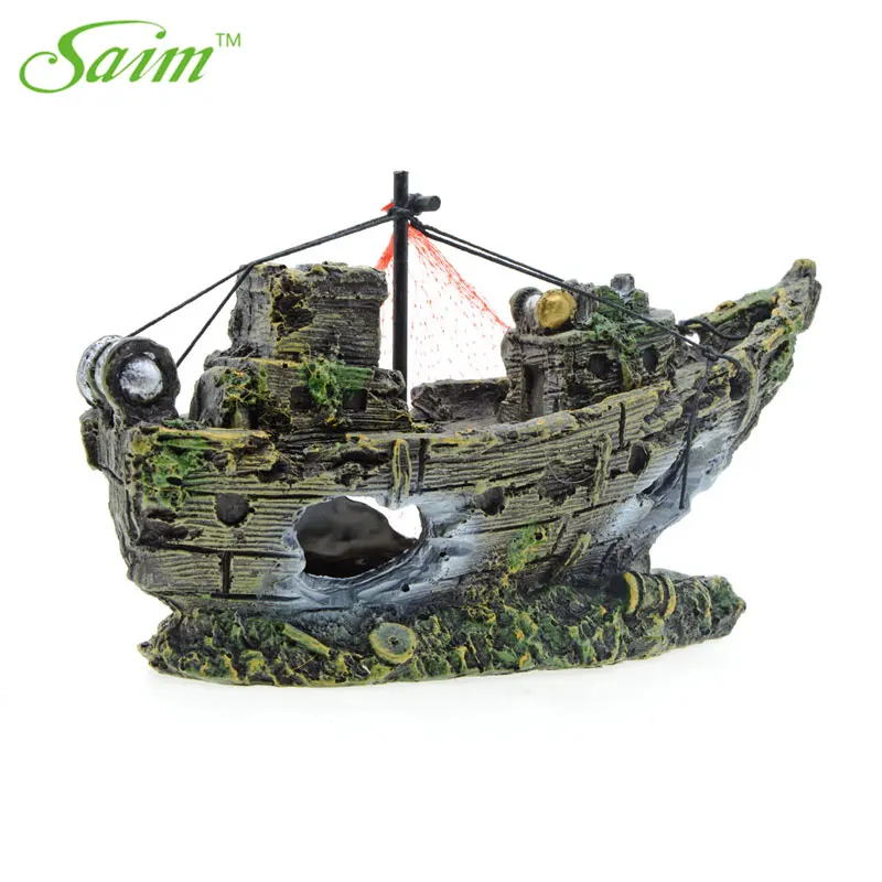 aquarium fish tank boat ornament