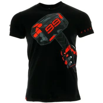 

2017 Jorge Lorenzo 99 Moto Hammer Motor Sports Summer Men's T-shirt Black