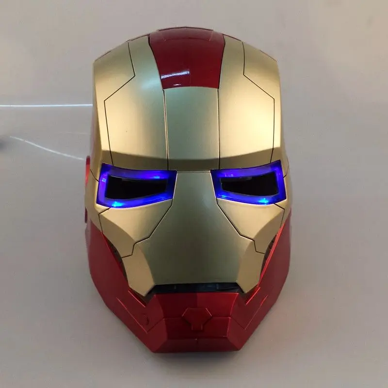 Высококачественный светодиодный шлем IRONMAN Fer Homme с полным лицом Ouverte Casque ABS Железный человек Шлем для косплея маска