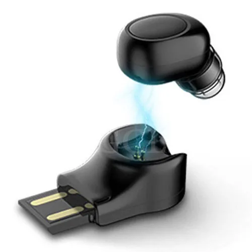 FGCLSY беспроводная гарнитура Мини Bluetooth наушники USB Магнитная Зарядка для iPhone X 8 7 samsung стерео бизнес наушники-вкладыши - Цвет: Черный
