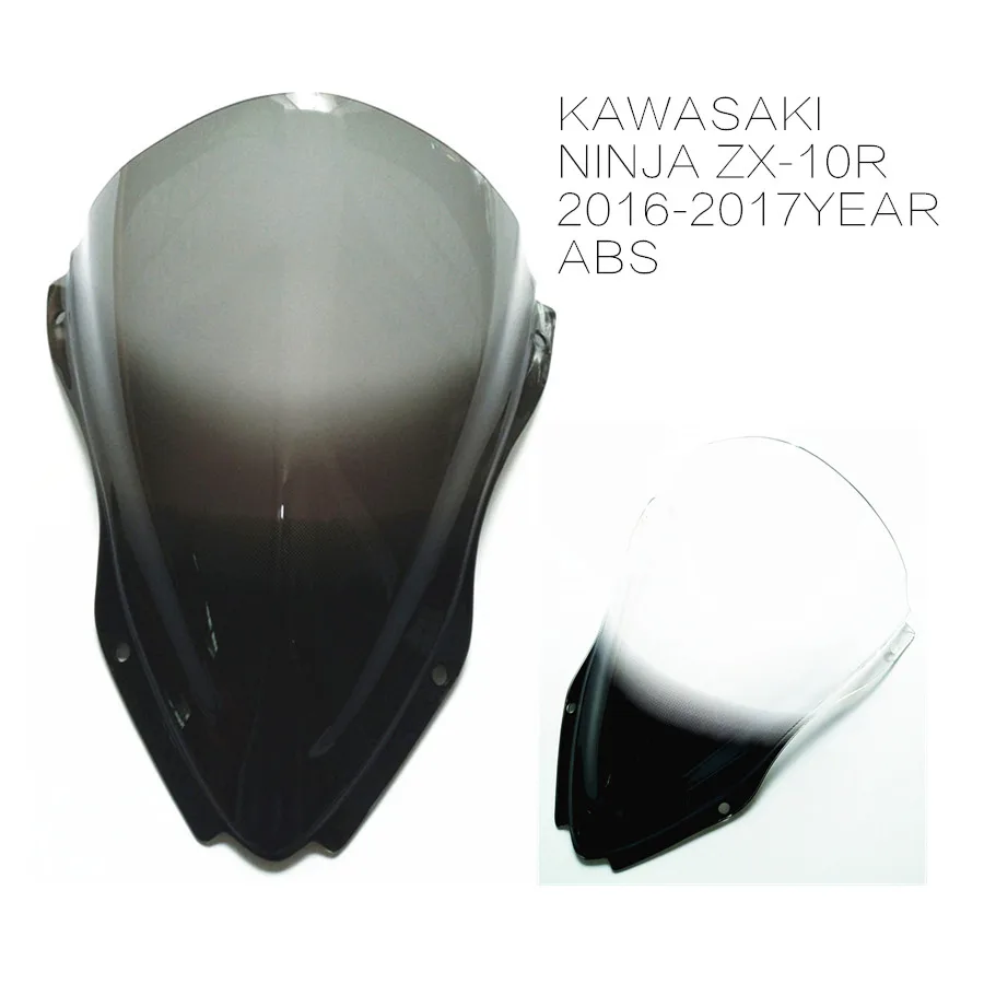 Motorcycle Accessories fit for kawasaki ZX10R 2016-2017 black Smoke Clara spoiler Stops Windshieldcover of Bubble