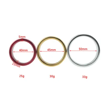 40mm 45mm 50mm Penis Ring Aluminum Male Chastity Device Cock Ring Erotic Adult Product Sex Toy For Men Delay Ejaculation Lasting 2