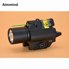 Компактный зеленый лазерный прицел с тактическим светодиодным фонариком для пистолета и винтовки