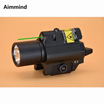 

Compact green laser gun sight with tactical led flashlight for pistol and rifle