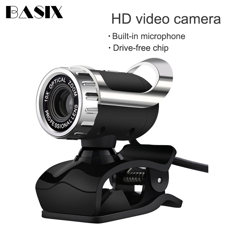 

BASIX Web Camera USB High Definition Webcam Web Cam MIC Clip-on for Skype for Youtube Computer PC Laptop Notebook Camera