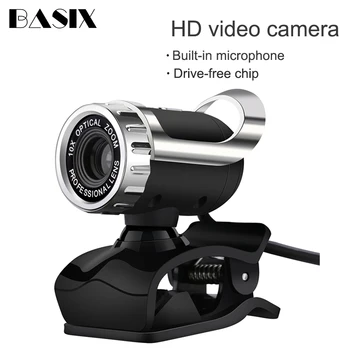 

BASIX Web Camera USB High Definition Webcam Web Cam MIC Clip-on for Skype for Youtube Computer PC Laptop Notebook Camera