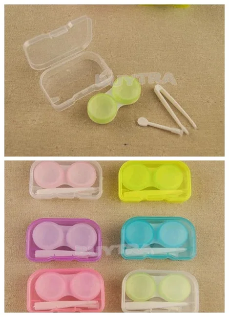 

1Pc portable Contact Lens Case Plastic Candy Color Travel Kit Easy Take Container Holder New