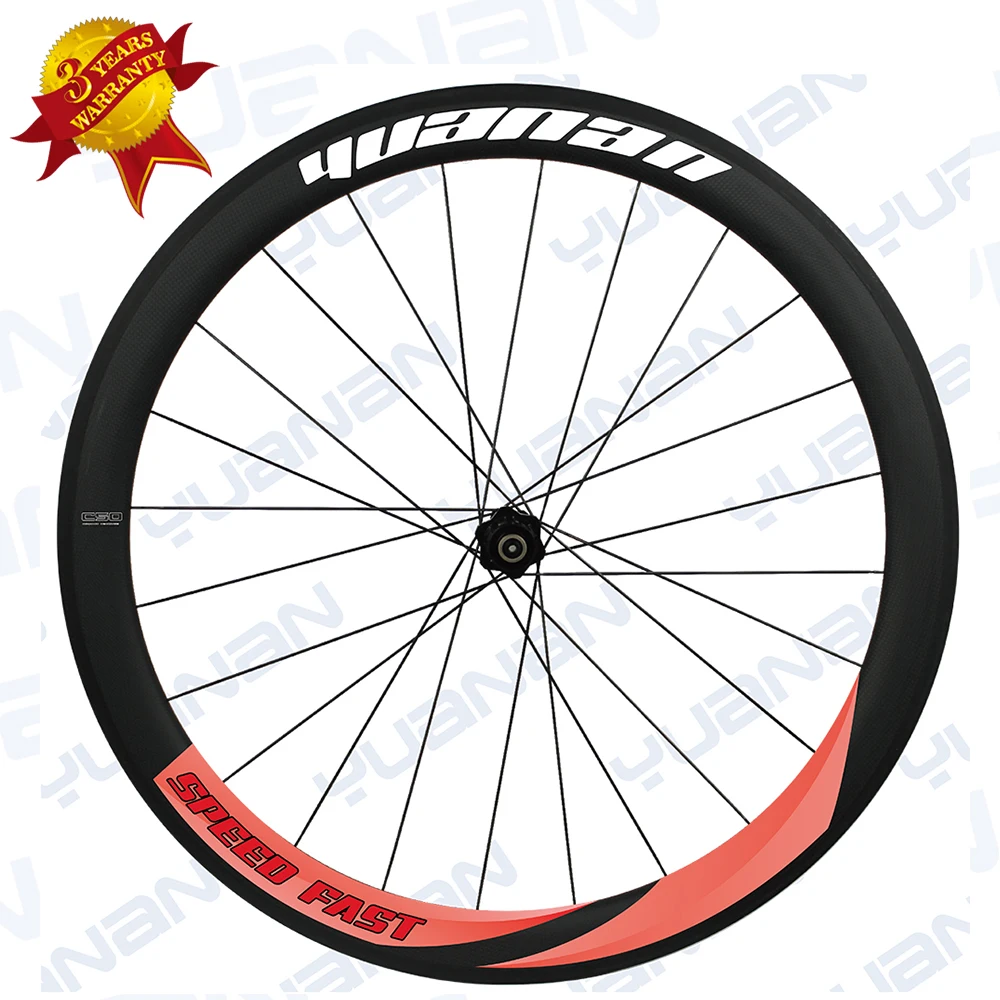 

China popular carbon wheels full carbon clincher height 50mm width 25mm wheelset with Powerway R36 hub for professional race