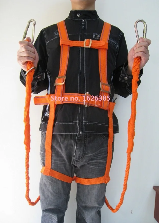 Открытый ремень безопасности Пешие прогулки страховочный пояс для высотных работ для альпинизма, электровик полюс талии, такелаж оборудования - Цвет: 10010005    2M