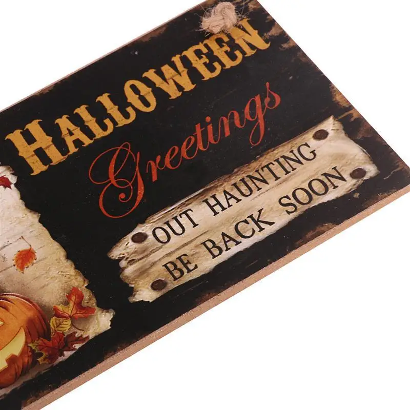 Хэллоуин поздравления из HAUNTING BE BACK скоро прямоугольник подвесная вывеска на стену украшение