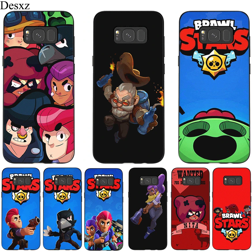 

Desxz Silicone Mobile Phone Case For Samsung S6 S7 Edge S8 S9 S10E S10 Plus Cover Brawl Stars Bag