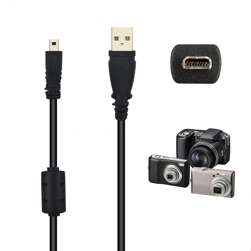 59 Inche 1.5M 8 Pin Camera USB Data Cable Charge Transfer For Olympus