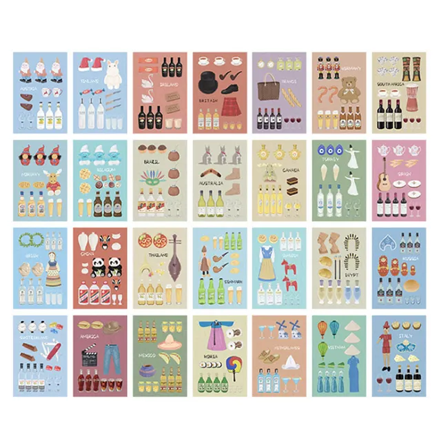 28 pcs/box All over world Little thing Mini Lomo Card Valentine’s Day New Year Greeting Card Postcard Birthday Gift Message Card